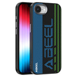 ABEEL For iPhone 17e / 16e Case Compatible with MagSafe Micro-Embossing 6D Printed PC TPU Aluminum Alloy Leather Phone Cover