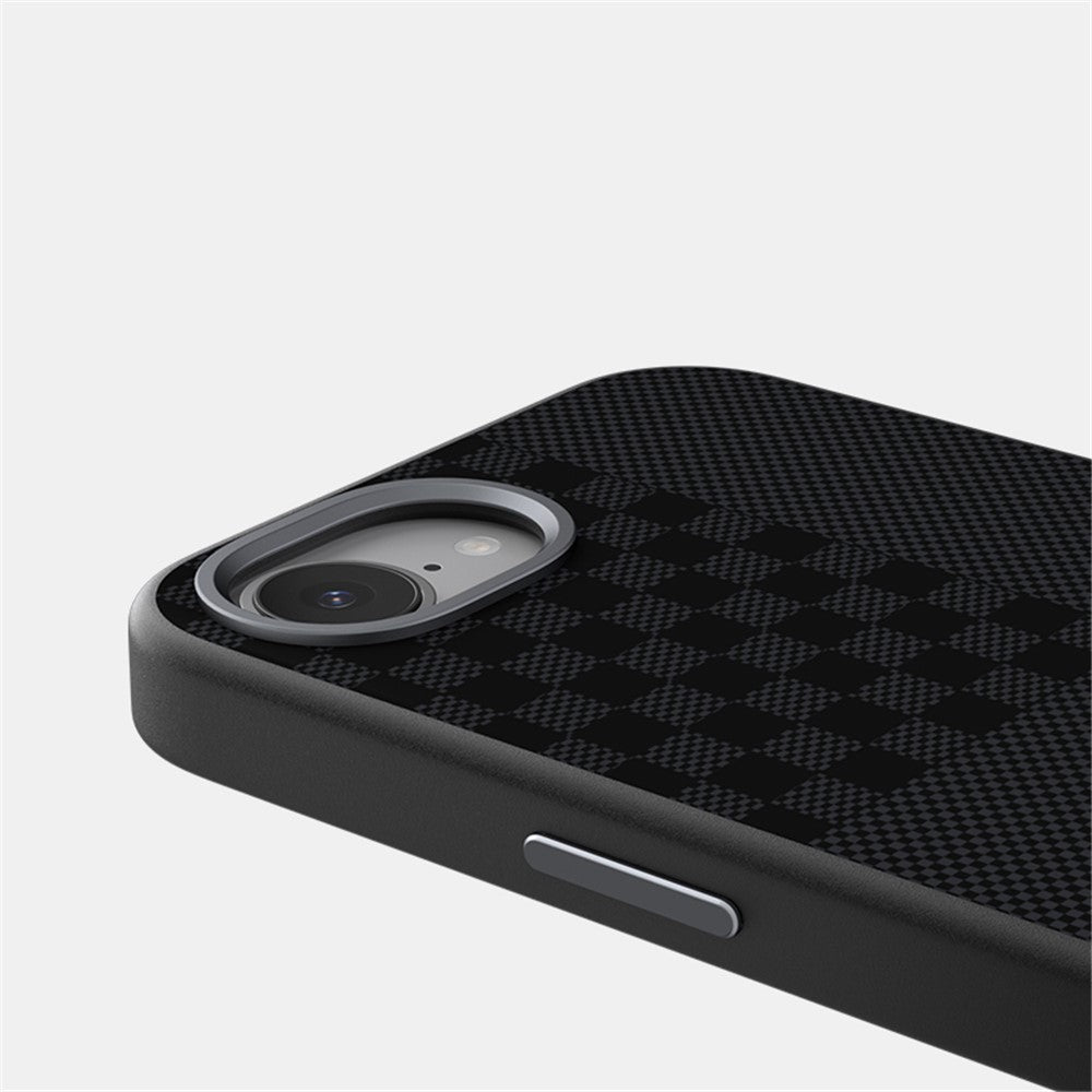 ABEEL For iPhone 17e / 16e Case Compatible with MagSafe PC TPU Aluminum Alloy PU Phone Back Cover