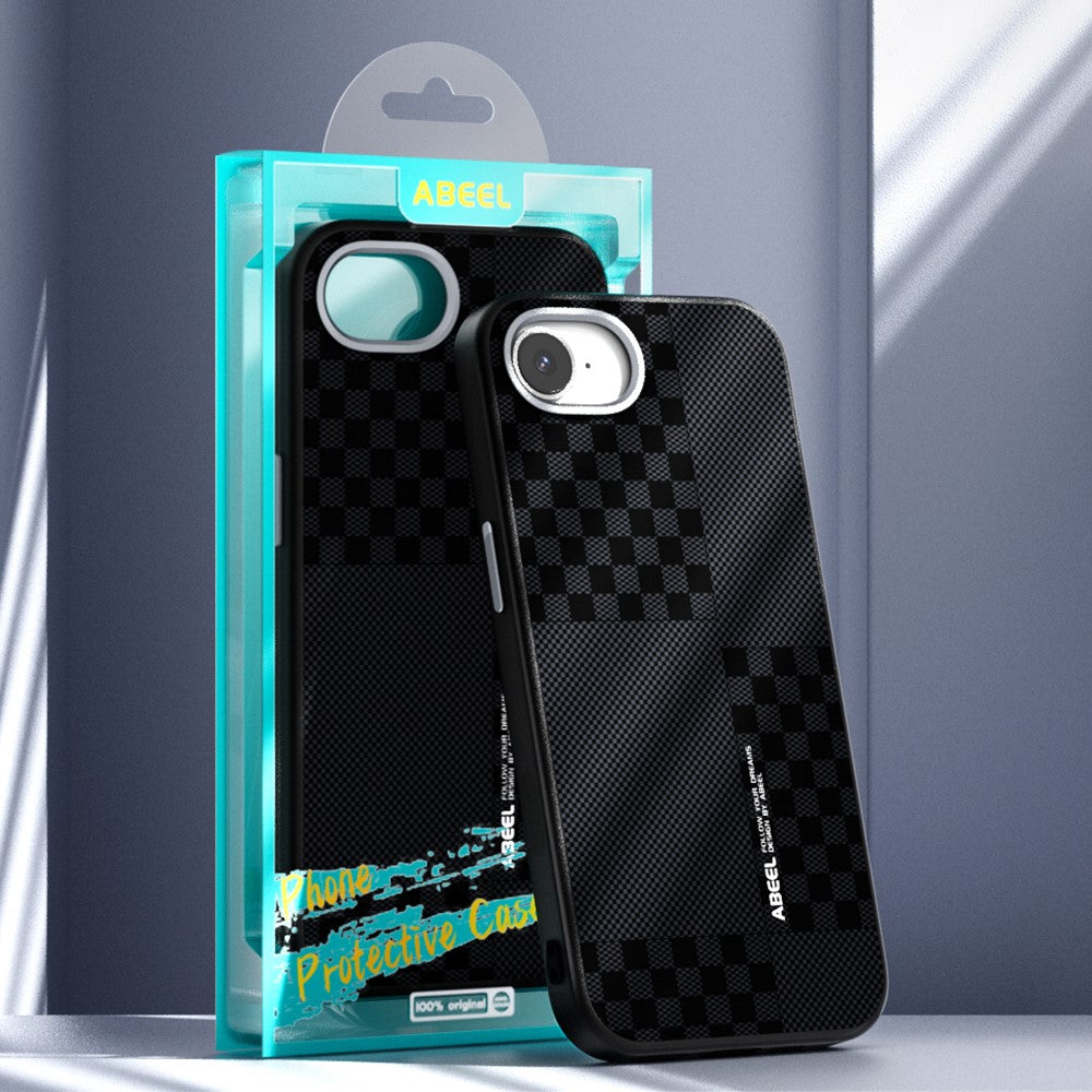 ABEEL For iPhone 17e / 16e Case Compatible with MagSafe PC TPU Aluminum Alloy PU Phone Back Cover