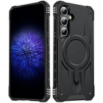 Magnetisk etui til Samsung Galaxy S23 FE med fire hjørner og stødpuder i PC + TPU