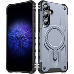 Magnetisk etui til Samsung Galaxy S23 FE med fire hjørner og stødpuder i PC + TPU