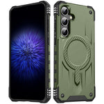 Magnetisk etui til Samsung Galaxy S23 FE med fire hjørner og stødpuder i PC + TPU