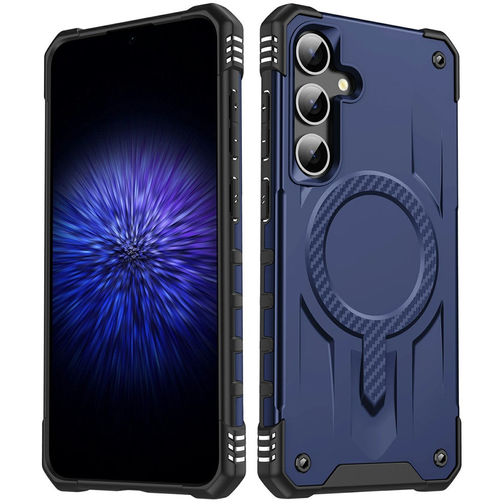Magnetisk etui til Samsung Galaxy S23 FE med fire hjørner og stødpuder i PC + TPU