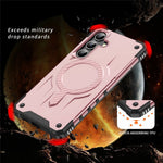 Magnetisk etui til Samsung Galaxy S23 FE med fire hjørner og stødpuder i PC + TPU