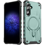Magnetisk etui til Samsung Galaxy S23 FE med fire hjørner og stødpuder i PC + TPU