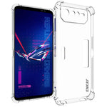 ENKAY HAT PRINCE til Asus ROG Phone 6 Pro 5G Forstærket Hjørne Gennemsigtigt Telefoncover Fleksibel TPU Anti-slip Stribe Kant Beskyttelsescover