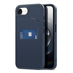 DUX DUCIS For iPhone 17e / 16e Magnetic Case Rafi II Series Leather Back Cover with RFID Blocking Card Slots