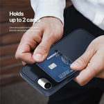 DUX DUCIS For iPhone 17e / 16e Magnetic Case Rafi II Series Leather Back Cover with RFID Blocking Card Slots