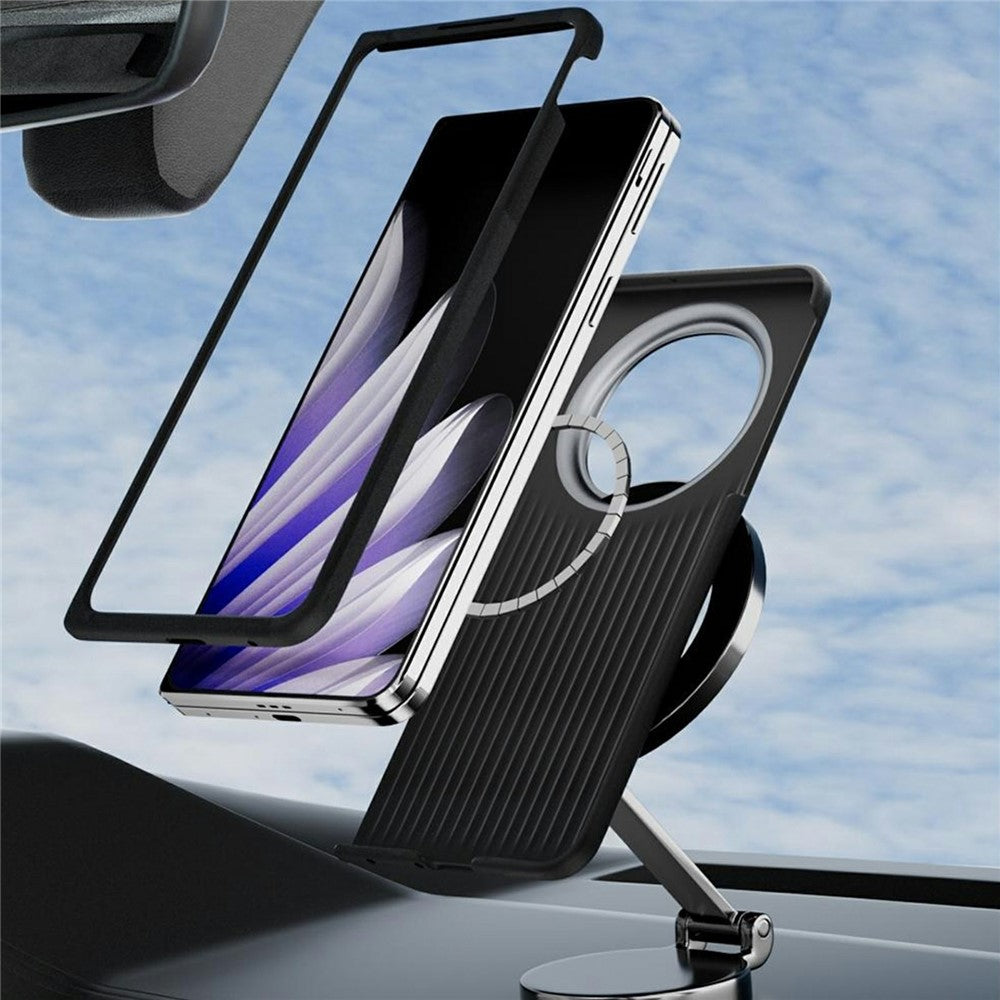 ABEEL For Oppo Find N5 5G Magnetic Case PC TPU Aluminum Alloy PU Phone Back Cover