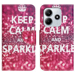 For Xiaomi Redmi Note 14 4G (164.84mm) Case Pattern Printing Cross Texture Leather Phone Cover
