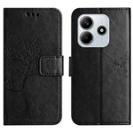 Xiaomi Redmi Note 14 4G (164.84mm) fodral PU-läder plånboksfodral med uggla och trädmotiv