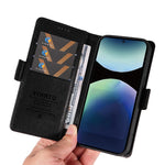 YIKATU For Xiaomi Redmi Note 14 Pro 4G Case  YK-007 Litchi Texture PU Leather Wallet Phone Cover