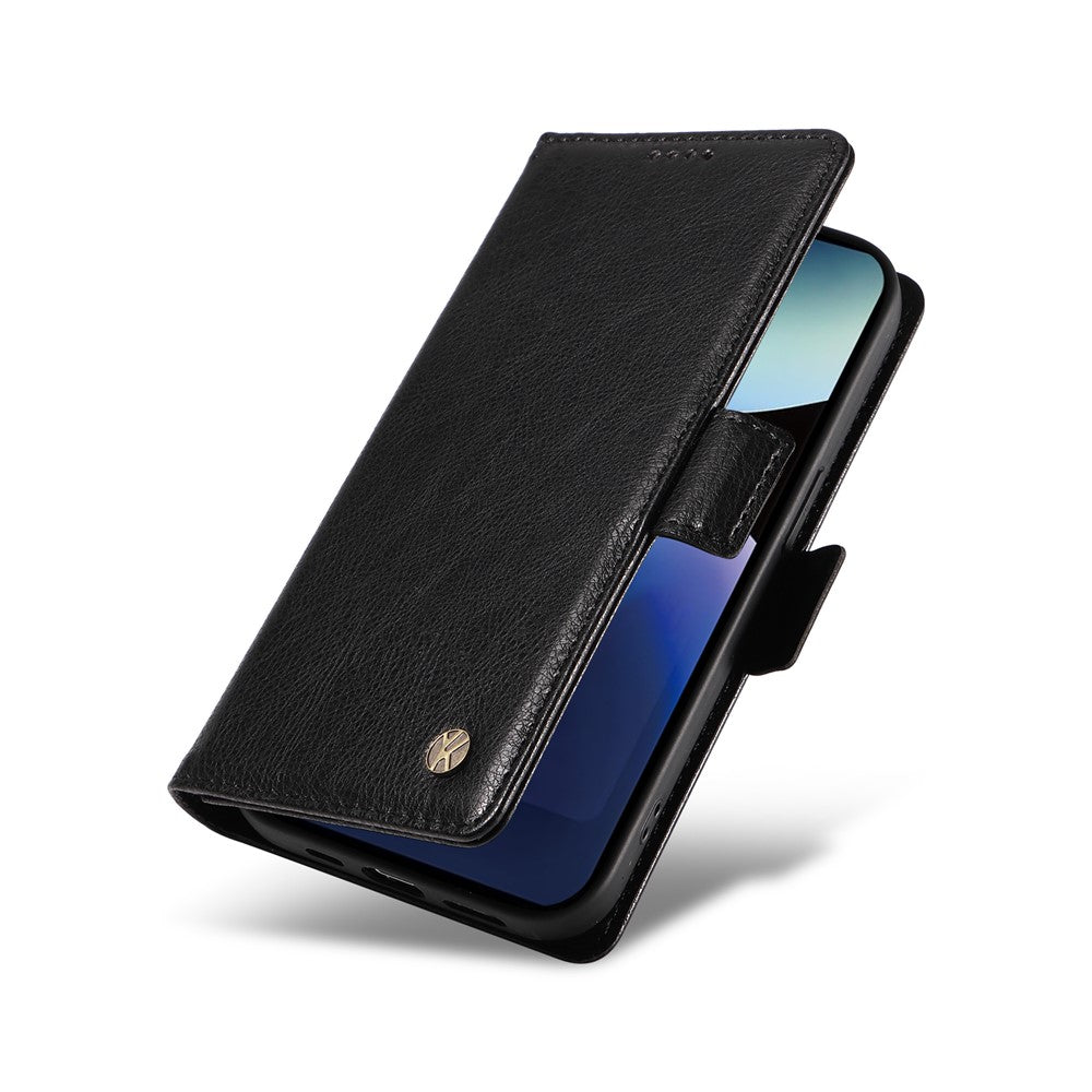 YIKATU For Xiaomi Redmi Note 14 Pro 4G Case  YK-007 Litchi Texture PU Leather Wallet Phone Cover