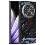 ABEEL For Oppo Find N5 5G Magnetic Case Micro-Embossing 6D Printed PC TPU Aluminum Alloy Leather Phone Cover