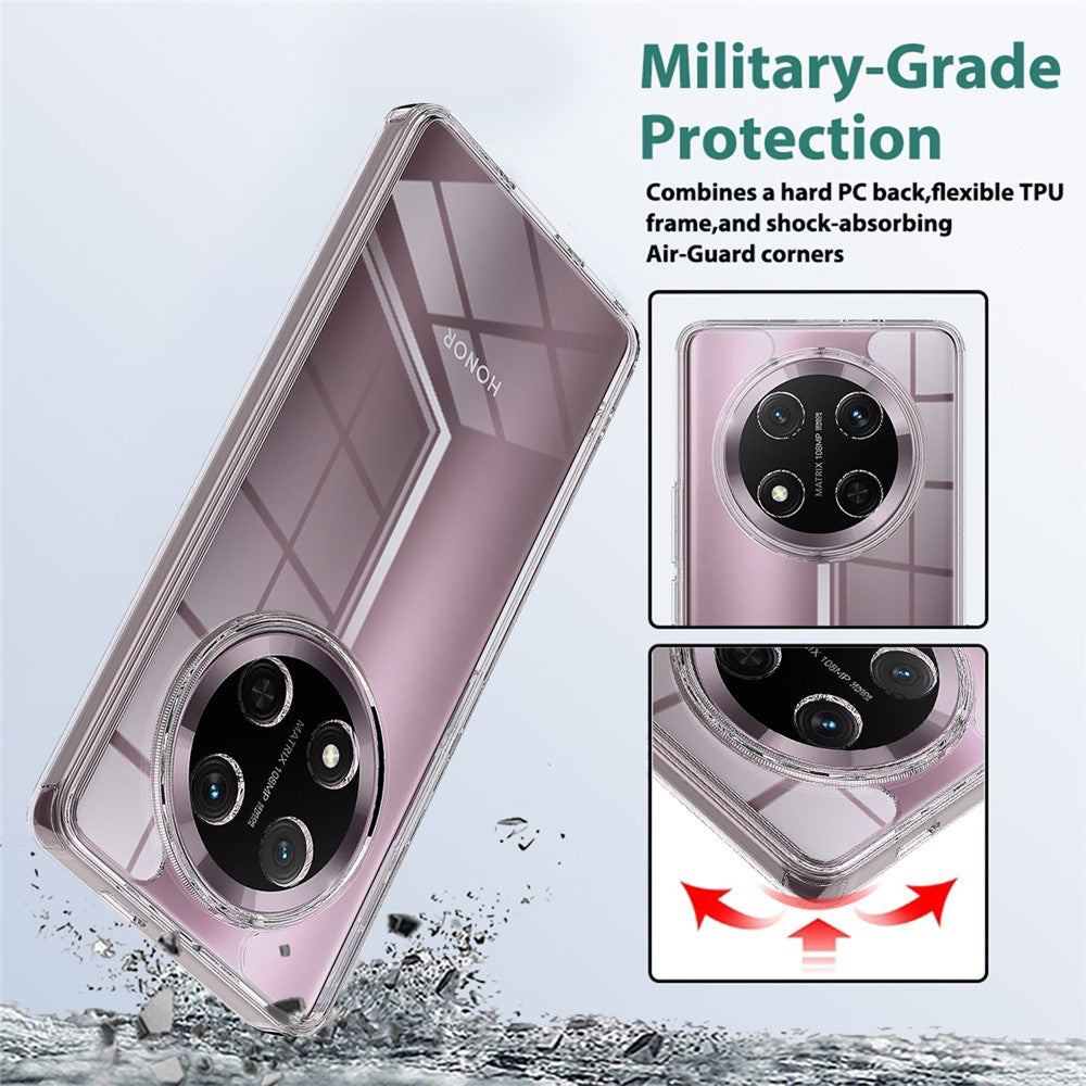 For Honor Magic7 Lite 5G / X9c 5G / X60 Pro 5G Clear Phone Case TPU+Acrylic Shockproof Phone Back Cover