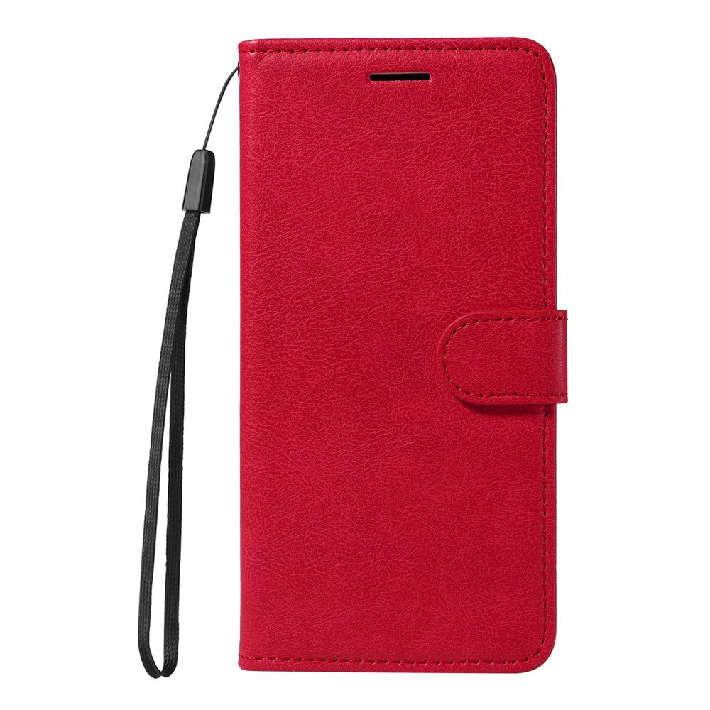 For Xiaomi Redmi Note 14 Pro 4G Leather Wallet Case with Strap Solid Color Phone Stand Cover