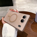 For OnePlus Nord 4 Magnetic Case Frosted PC Phone Cover with Camera Lens Protector