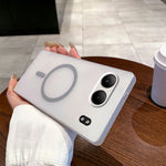 For OnePlus Nord 4 Magnetic Case Frosted PC Phone Cover with Camera Lens Protector
