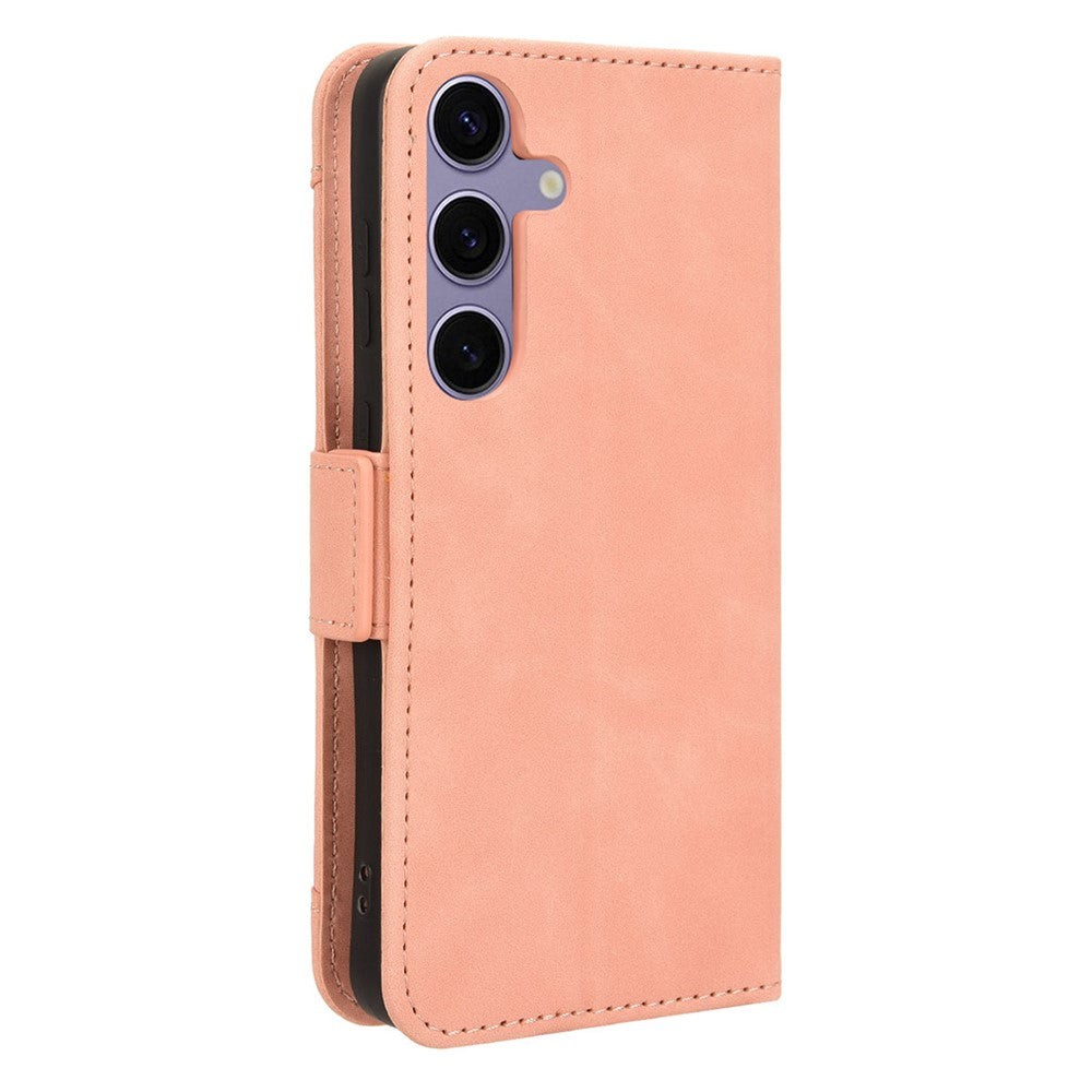 Samsung Galaxy S25-skal i läder med plånbok och flera kortfack
