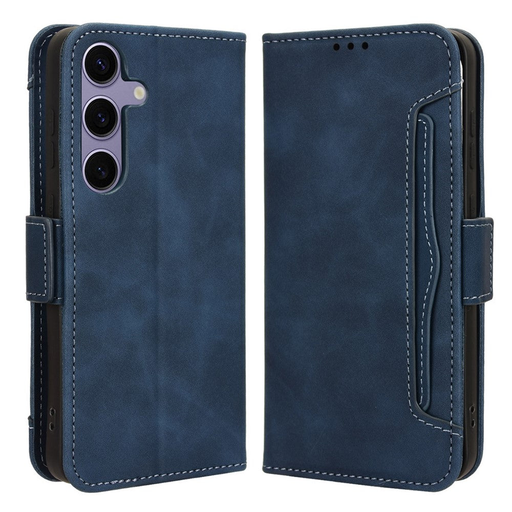 For Samsung Galaxy S25+ Leather Case Phone Wallet Cover with Multiple Card Slots