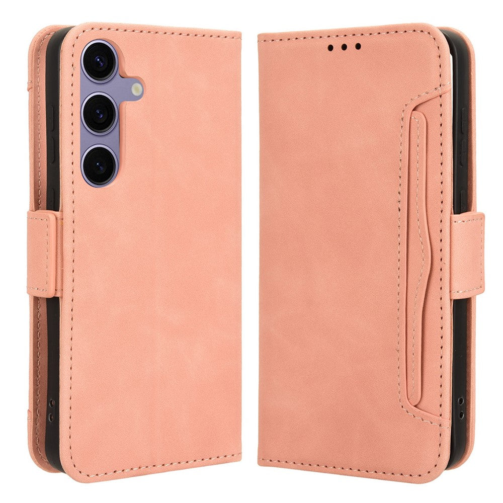 For Samsung Galaxy S25+ Leather Case Phone Wallet Cover with Multiple Card Slots