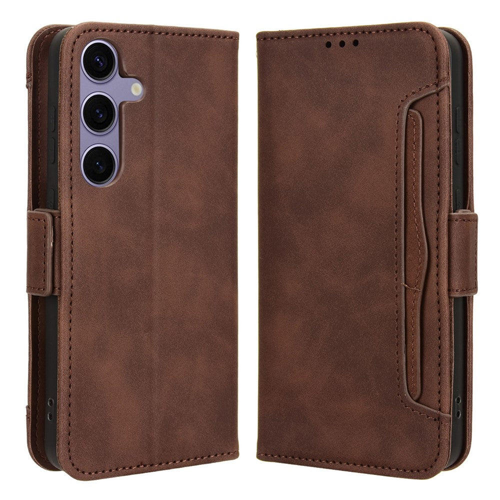 For Samsung Galaxy S25+ Leather Case Phone Wallet Cover with Multiple Card Slots