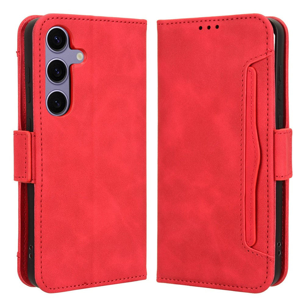 For Samsung Galaxy S25+ Leather Case Phone Wallet Cover with Multiple Card Slots