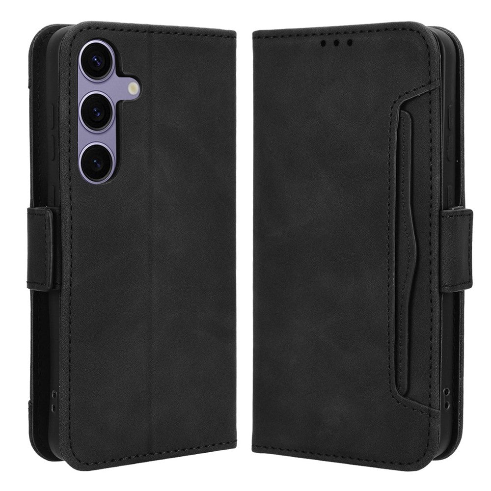 For Samsung Galaxy S25+ Leather Case Phone Wallet Cover with Multiple Card Slots