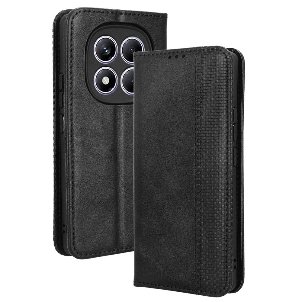 For Xiaomi Redmi Note 14 Pro 4G Case Wallet Stand Retro Texture Leather Phone Cover