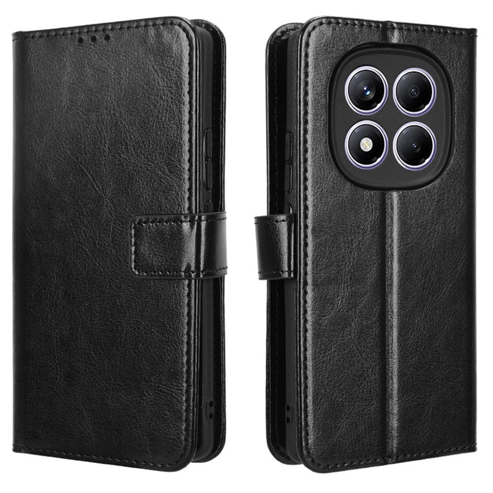 For Xiaomi Redmi Note 14 Pro 4G Case Crazy Horse Texture PU Leather Phone Wallet Cover