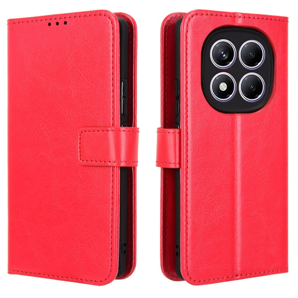 For Xiaomi Redmi Note 14 Pro 4G Case Crazy Horse Texture PU Leather Phone Wallet Cover