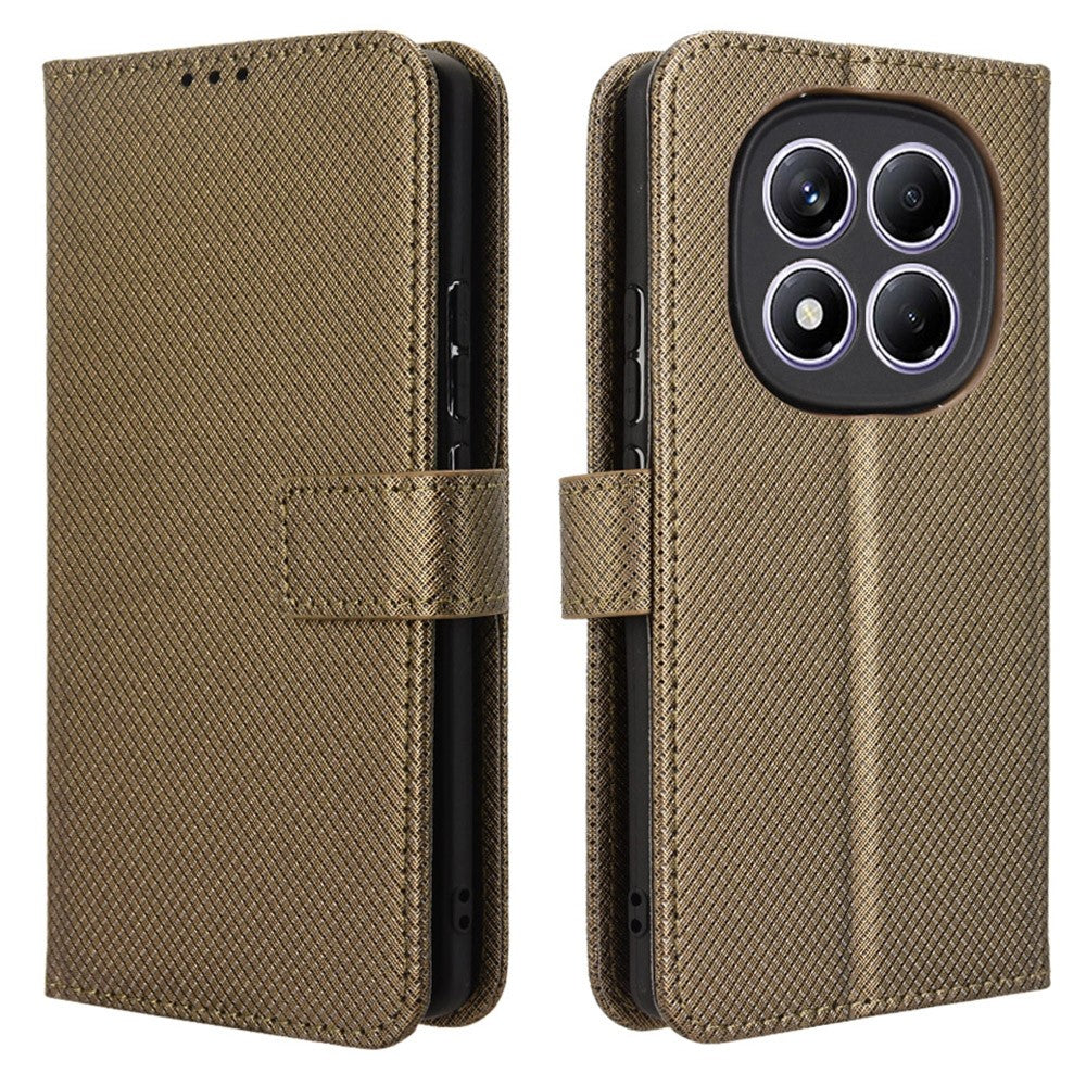 For Xiaomi Redmi Note 14 Pro 4G Case PU Leather Diamond Texture Wallet Phone Cover