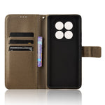 For Xiaomi Redmi Note 14 Pro 4G Case PU Leather Diamond Texture Wallet Phone Cover
