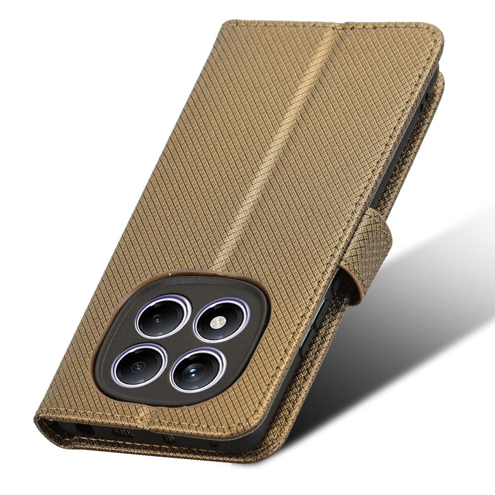 For Xiaomi Redmi Note 14 Pro 4G Case PU Leather Diamond Texture Wallet Phone Cover