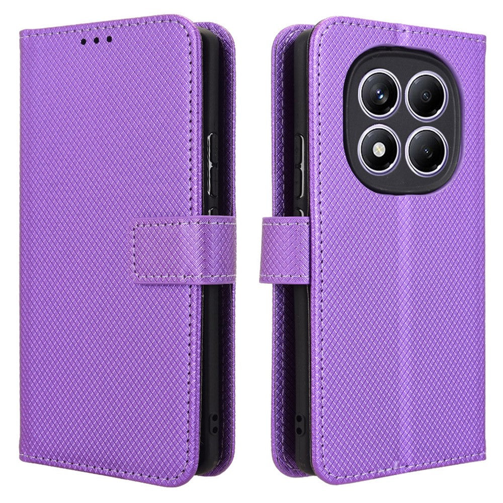 For Xiaomi Redmi Note 14 Pro 4G Case PU Leather Diamond Texture Wallet Phone Cover