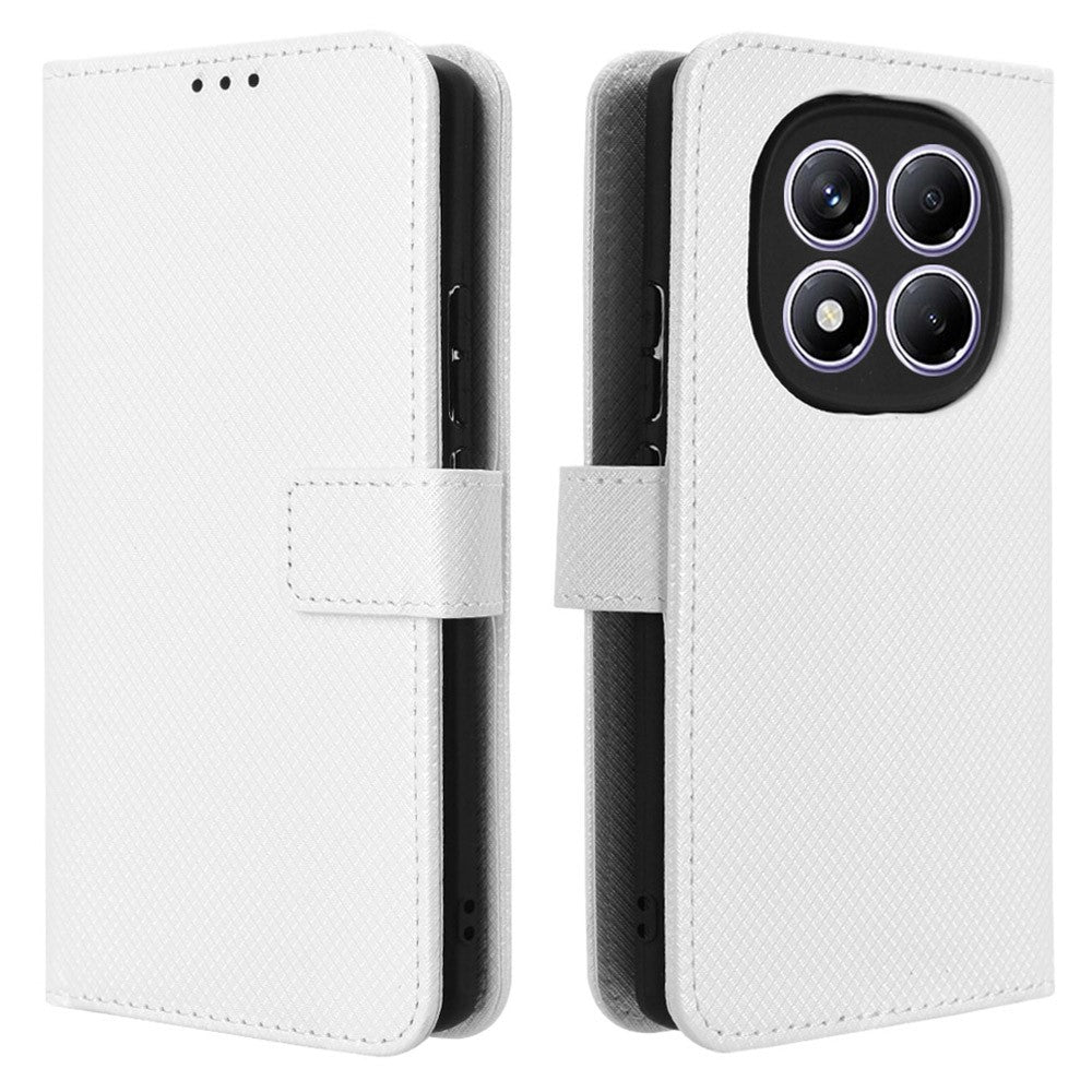 For Xiaomi Redmi Note 14 Pro 4G Case PU Leather Diamond Texture Wallet Phone Cover