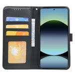 For Xiaomi Redmi Note 14 4G (163.25mm) Wallet Case Magnetic Snap Leather Phone Cover with Strap