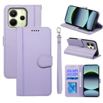 For Xiaomi Redmi Note 14 4G (163.25mm) Wallet Case Magnetic Snap Leather Phone Cover with Strap
