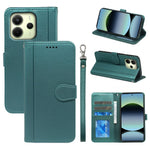 For Xiaomi Redmi Note 14 4G (163.25mm) Wallet Case Magnetic Snap Leather Phone Cover with Strap