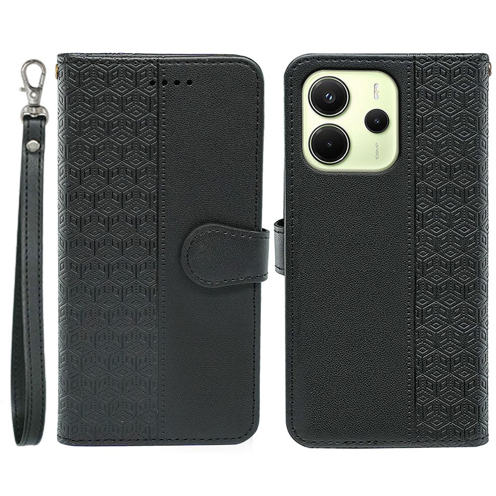 For Xiaomi Redmi Note 14 4G (163.25mm) Wallet Phone Case Pattern Imprint Leather Flip Cover