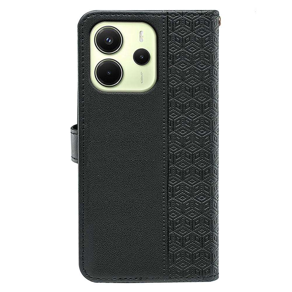 For Xiaomi Redmi Note 14 4G (163.25mm) Wallet Phone Case Pattern Imprint Leather Flip Cover