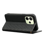 For Xiaomi Redmi Note 14 4G (163.25mm) Wallet Phone Case Checkered Pattern Imprint Leather Flip Cover with Wrist Strap