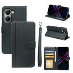 For Xiaomi Poco X7 Pro 5G  /  Redmi Turbo 4 5G Wallet Case Magnetic Snap Leather Phone Cover with Strap