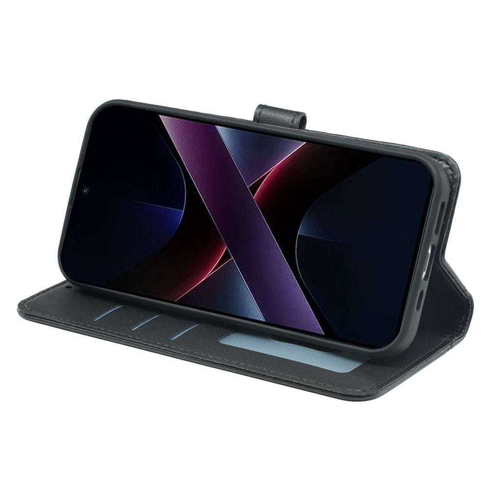 For Xiaomi Poco X7 Pro 5G  /  Redmi Turbo 4 5G Wallet Case Magnetic Snap Leather Phone Cover with Strap