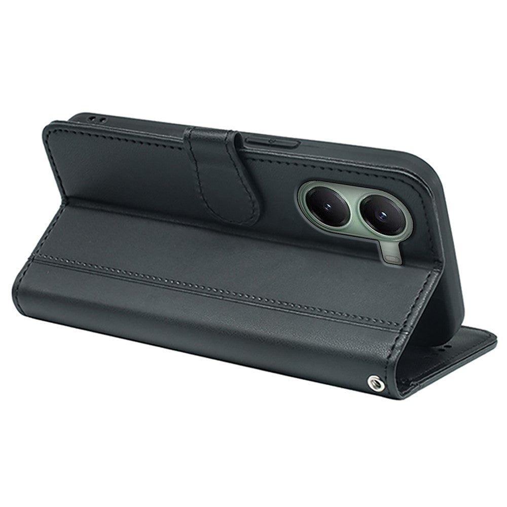 For Xiaomi Poco X7 Pro 5G  /  Redmi Turbo 4 5G Wallet Case Magnetic Snap Leather Phone Cover with Strap