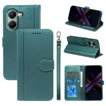 For Xiaomi Poco X7 Pro 5G  /  Redmi Turbo 4 5G Wallet Case Magnetic Snap Leather Phone Cover with Strap
