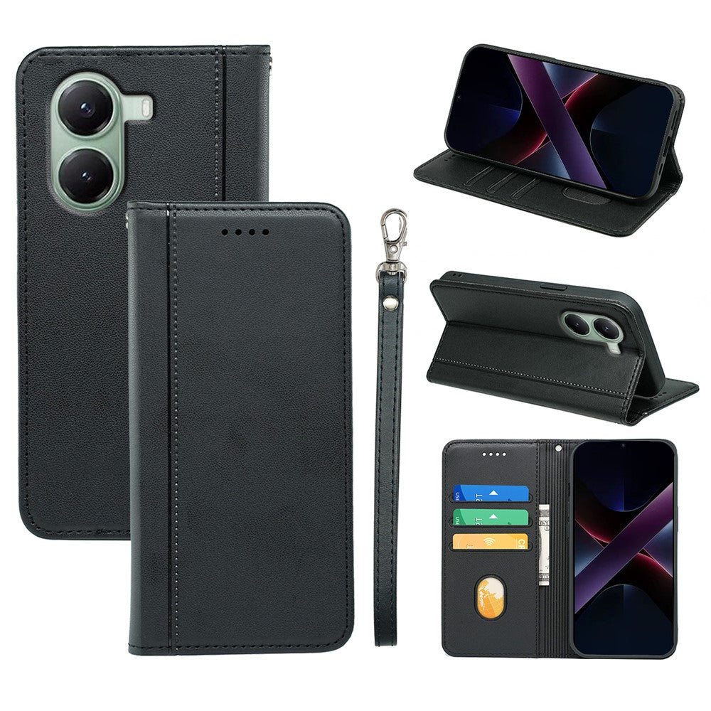 HX01 For Xiaomi Poco X7 Pro 5G  /  Redmi Turbo 4 5G Wallet Case Magnetic Closing PU Leather Phone Cover