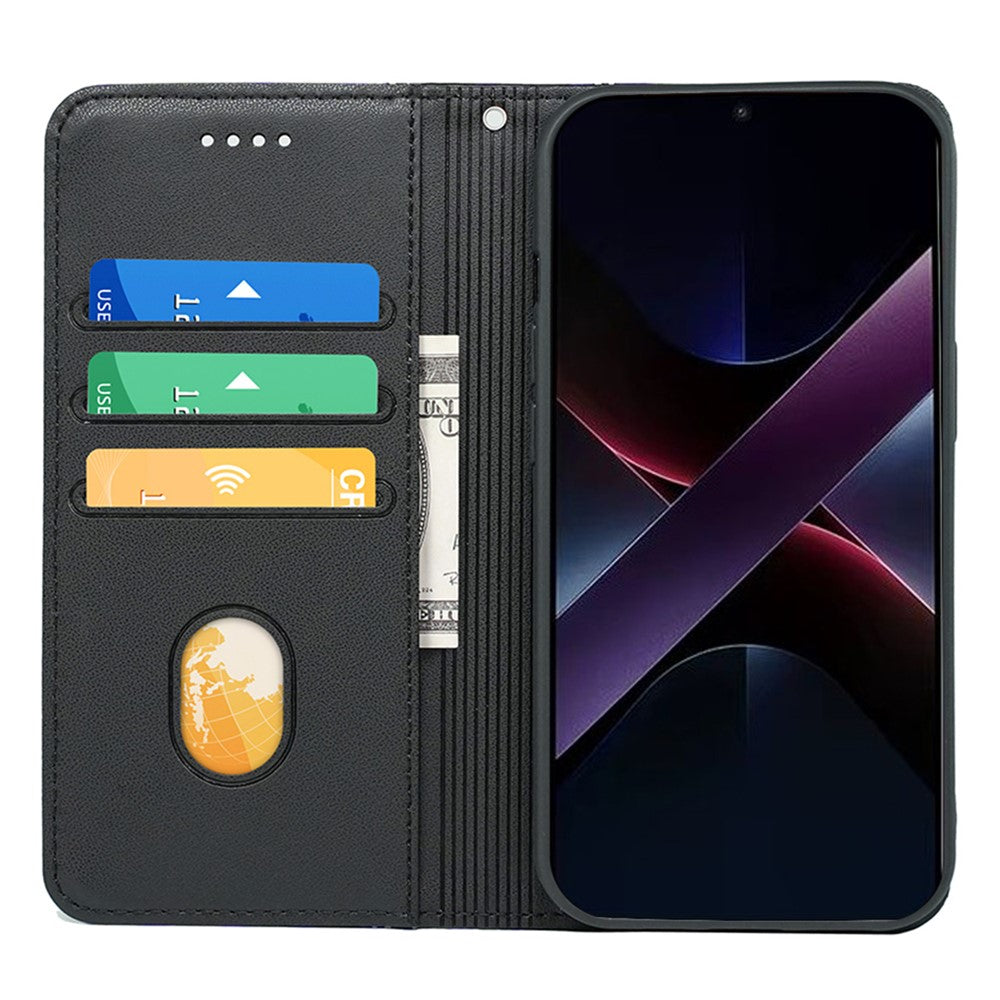HX01 For Xiaomi Poco X7 Pro 5G  /  Redmi Turbo 4 5G Wallet Case Magnetic Closing PU Leather Phone Cover