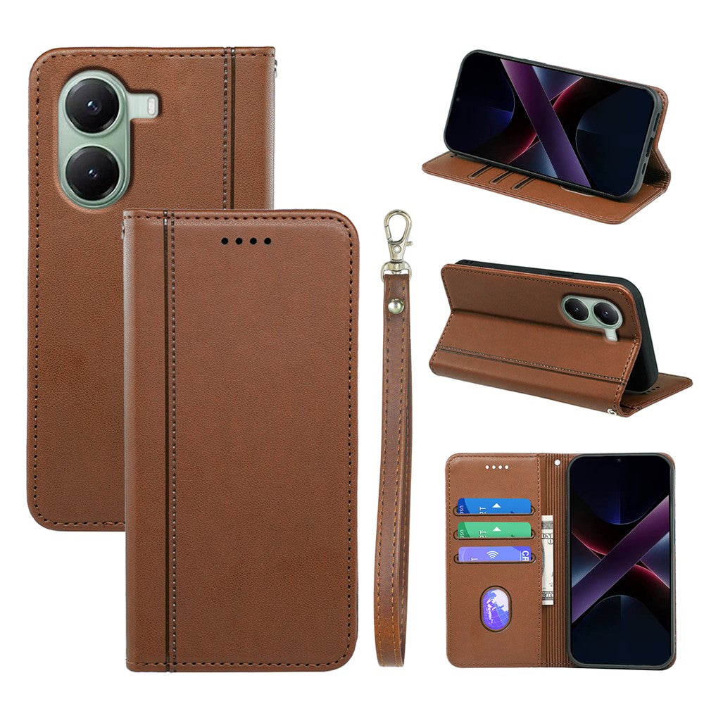 HX01 For Xiaomi Poco X7 Pro 5G  /  Redmi Turbo 4 5G Wallet Case Magnetic Closing PU Leather Phone Cover