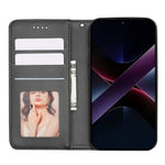 For Xiaomi Poco X7 Pro 5G / Redmi Turbo 4 5G Wallet Phone Case Checkered Pattern Imprint Leather Flip Cover with Wrist Strap